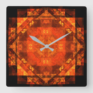 Blessing Abstract Art Square Wall Clock