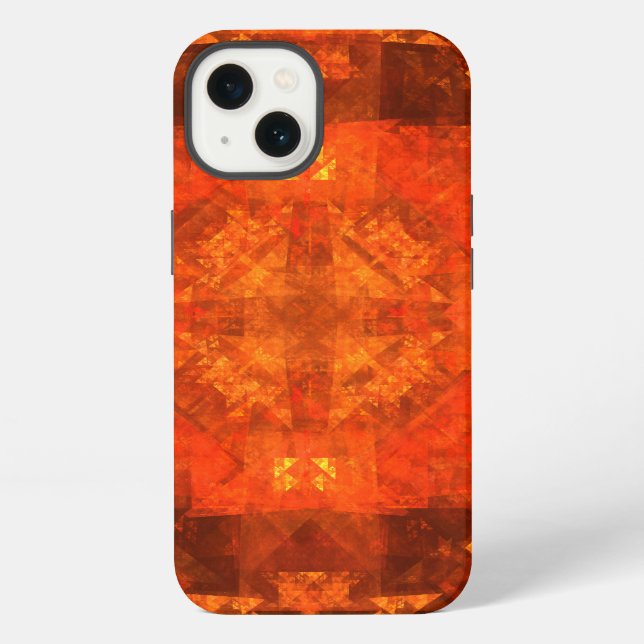 Blessing Fire Mandala Abstract Art Design iPhone Case (Back)