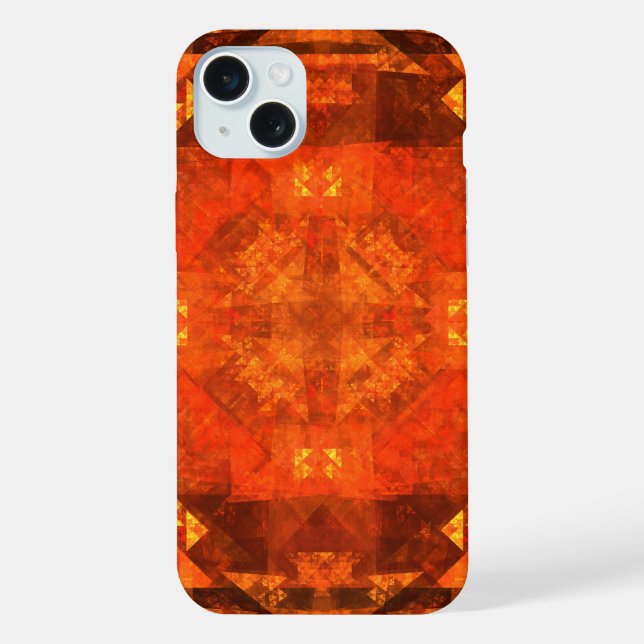 Blessing Fire Mandala Abstract Art Design iPhone Case (Back)
