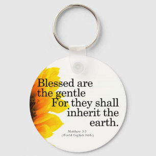 Blessing for Gentleness Matthew 5:5 Keychain
