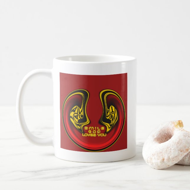 Blessing from Above: God's Love Spiritual Greeting Coffee Mug (With Donut)