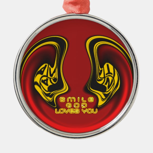 Blessing from Above: God's Love Spiritual Greeting Metal Ornament (Front)