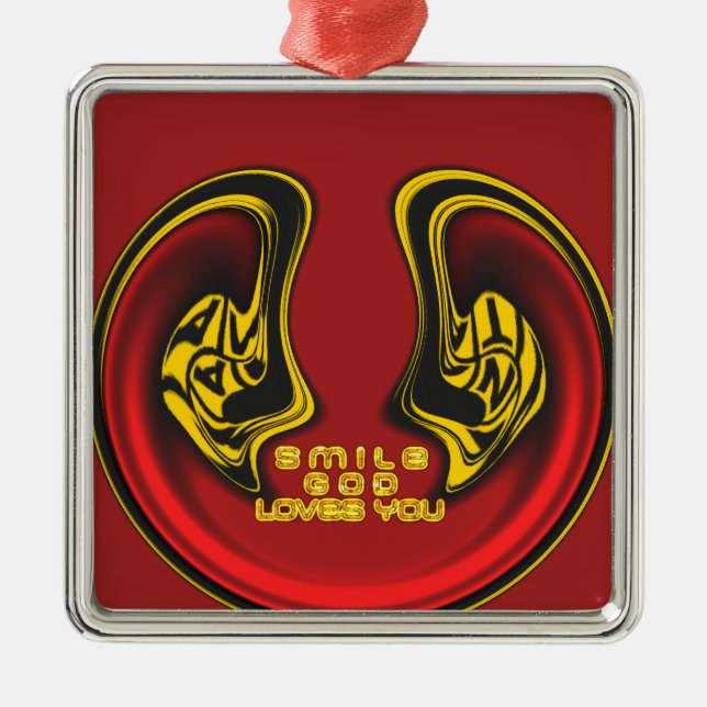 Blessing from Above: God's Love Spiritual Greeting Metal Ornament (Front)