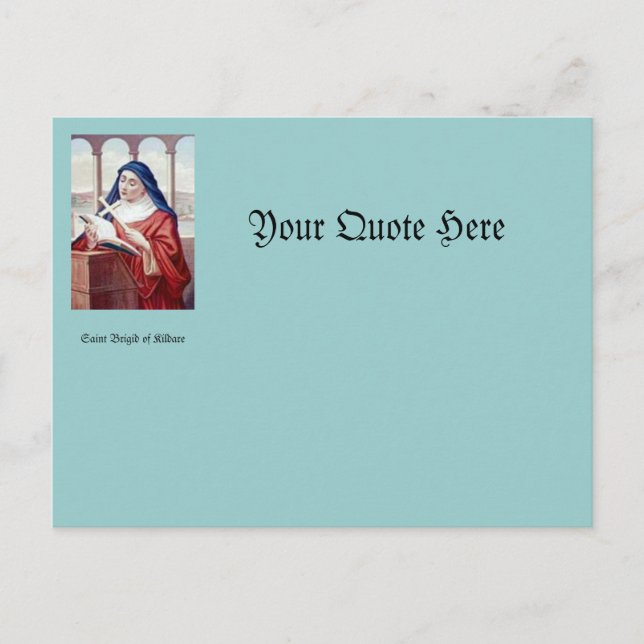 Blessing From Saint Brigid Postcard (Front)