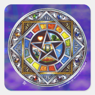 Blessing of Elements Square Sticker