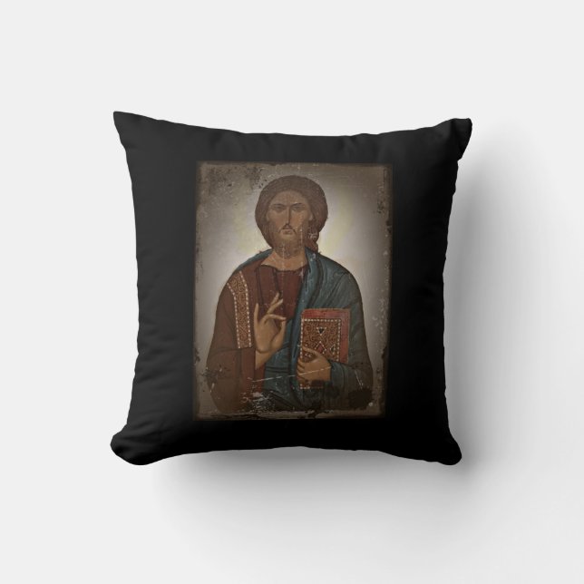 Blessing of Jesus Throw Pillow (Front)