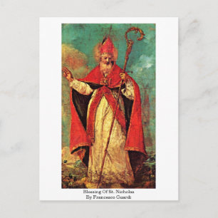 Blessing Of St. Nicholas By Francesco Guardi Postcard