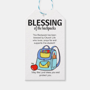 Blessing of the backpacks back to school gift tags