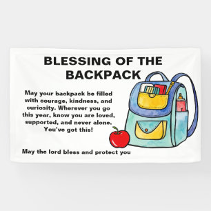 Blessing of the Backpacks Banner   Courage, 