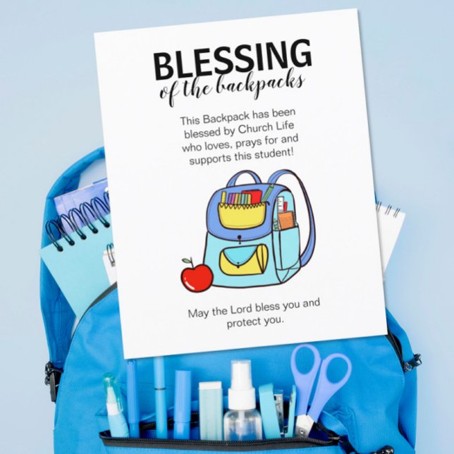 Blessing of the backpacks community outreach flyer (Creator Uploaded)