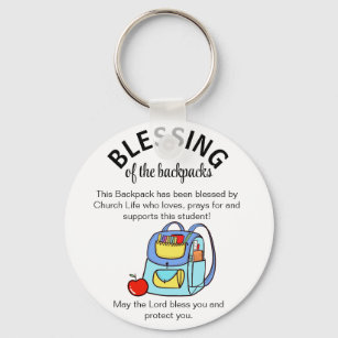 Blessing of the backpacks gift tags keychain
