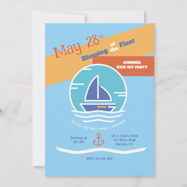Blessing of the Fleet Party Invitation (Front)