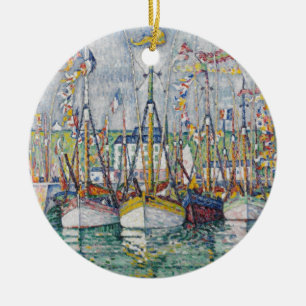 Blessing of the Tuna Fleet at Groix, 1923 Ceramic Ornament