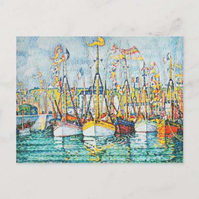 Blessing of The Tuna Fleet at Groix by Paul Signac Postcard (Front)