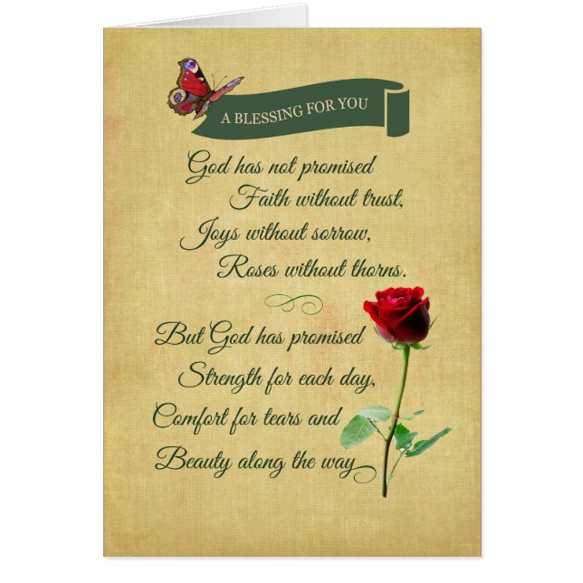 Blessing, Red Rose, Butterfly (Front)