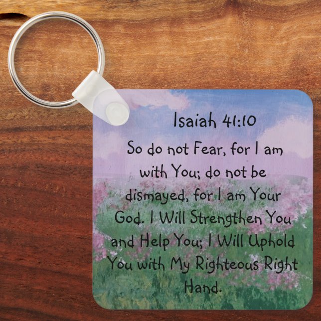 blessing scripture gods rays shining on horse illu keychain (Front)