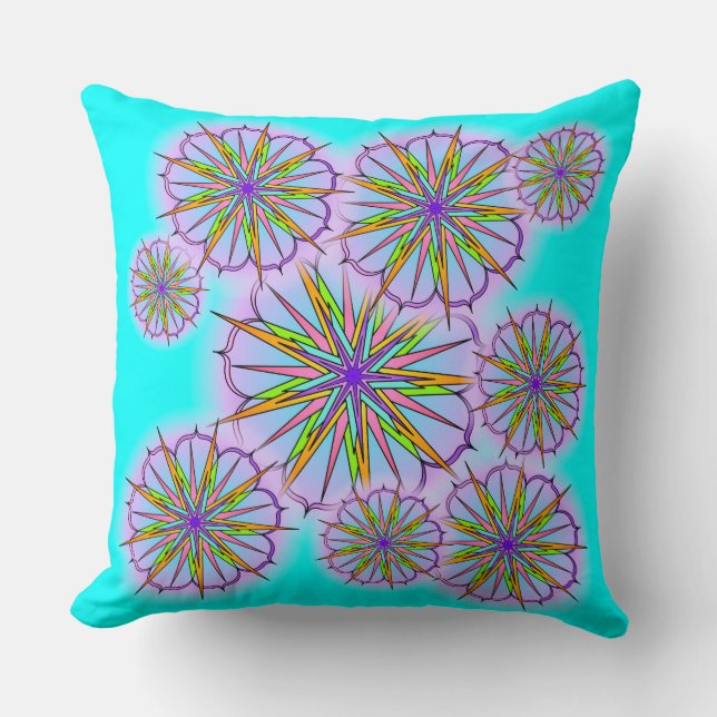 Blessing Stars Throw Pillow (Front)