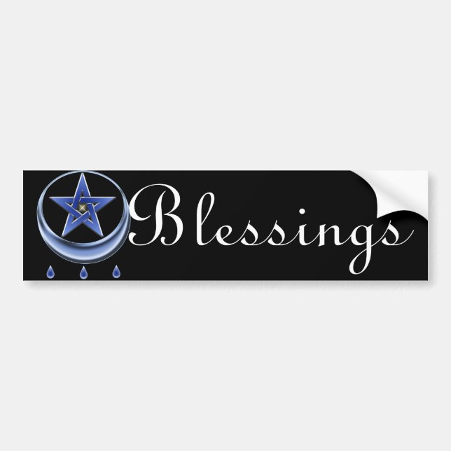 Blessing Symbol & Pentagram Bumper Sticker (Front)