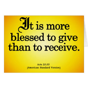Blessing to Give Acts 20-35