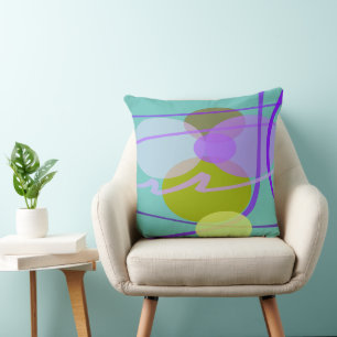Blessings Amidst Twist And Turns Olive Purple Throw Pillow