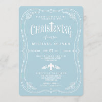 Blessings for Baby Boy Christening Invitation