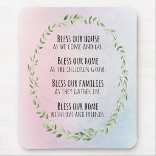 Blessings for your home and family mouse pad