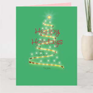 Blessings Happy Holidays Folded Greeting Card