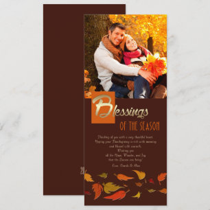 Blessings of the Season. Thanksgiving Photo Holiday Card