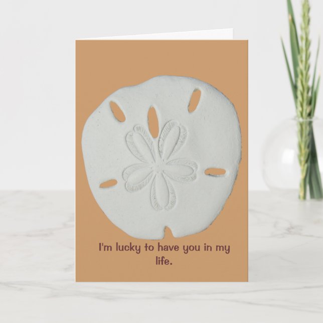 Blessings of  True Friends Sand Dollar Card (Front)