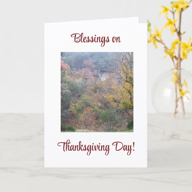 Blessings on Thanksgiving Day, Card (Yellow Flower)