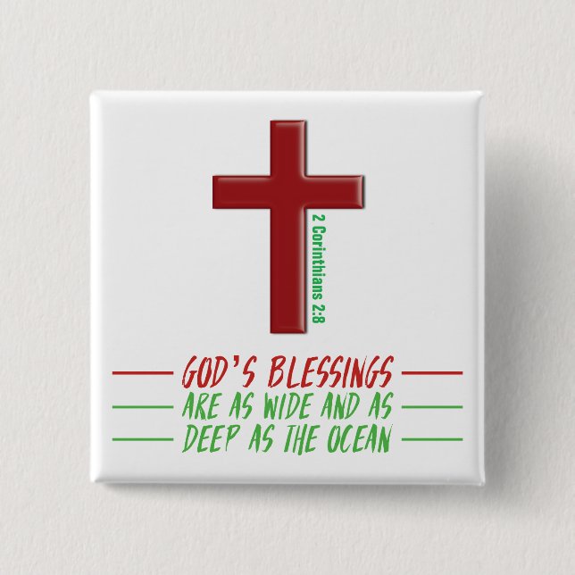 Blessings Square Button (Front)