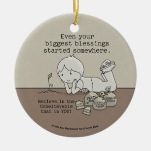 Blessings Started Somewhere Ceramic Ornament