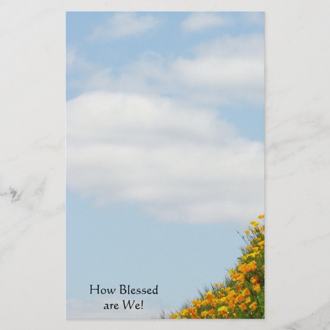 Blessings Stationery How Blessed are We! Blue Sky (Front)