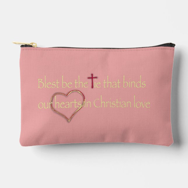 Blest Be the Tie Christian Hymn Accessory Pouch (Front)