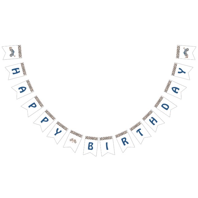 Bleu 4 roues Quad Vélo Bung drapeaux (Tout)