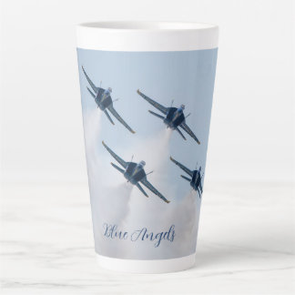 Bleu Angles Latte Mug