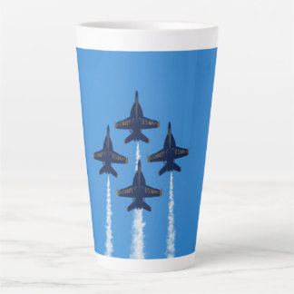 Bleu Angles Latte Mug