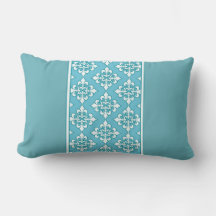 Bleu avec fleur de Lis Détail Lève oreiller