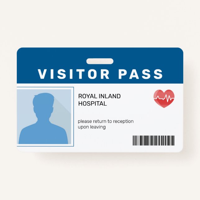 Bleu | Badge d'identification de la carte d'entrée (Devant)