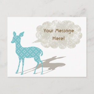 Bleu Bambi Toutes les occasions Carte postale pers