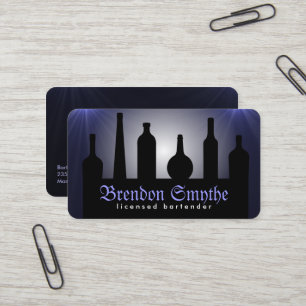 Bleu Bartending Services Barman Cartes de visite