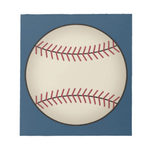 Bleu Baseball Sports Bloc-notes Cadeau