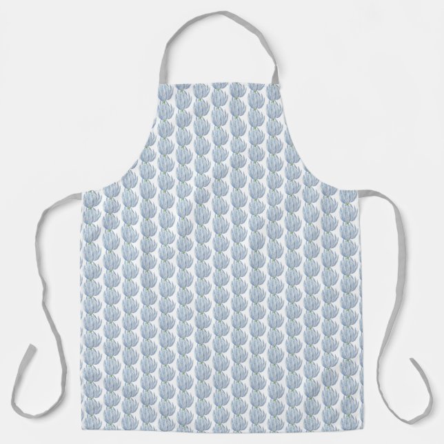 Bleu Bâtons à écailles sur un tablier (Recto)