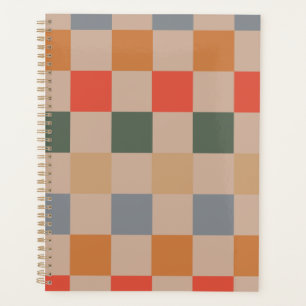 Bleu Beige Orange Brown À damiers En vichy Motif