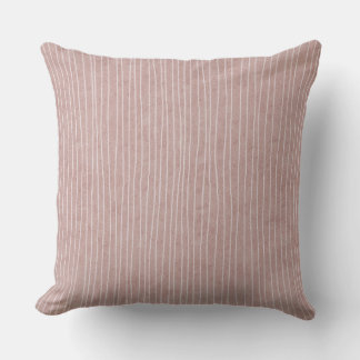 Bleu Beige Pale Stripes Jeter Oreiller