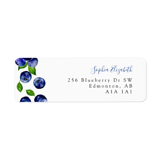 Bleu Berry Premier Anniversaire Aquarelle Cute Nap (Devant)