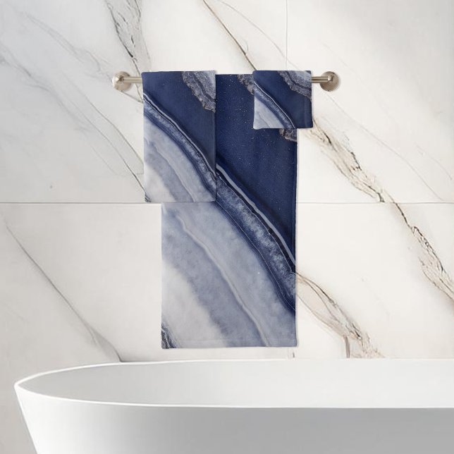 Bleu blanc Agate Marbre (Créateur téléchargé)