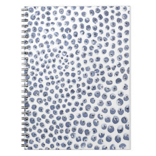 Bleu Blanc Aquarelle Bleu Fruit Carnet