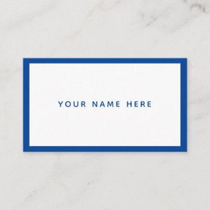 Bleu blanc Carte de visite minimaliste moderne