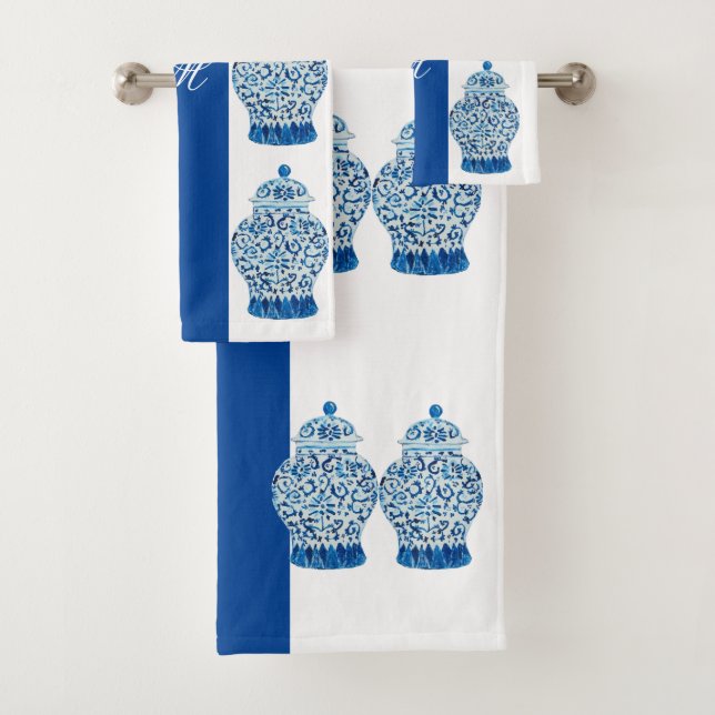 Bleu blanc Chinoiserie Ginger Jar Jars  (En situation)
